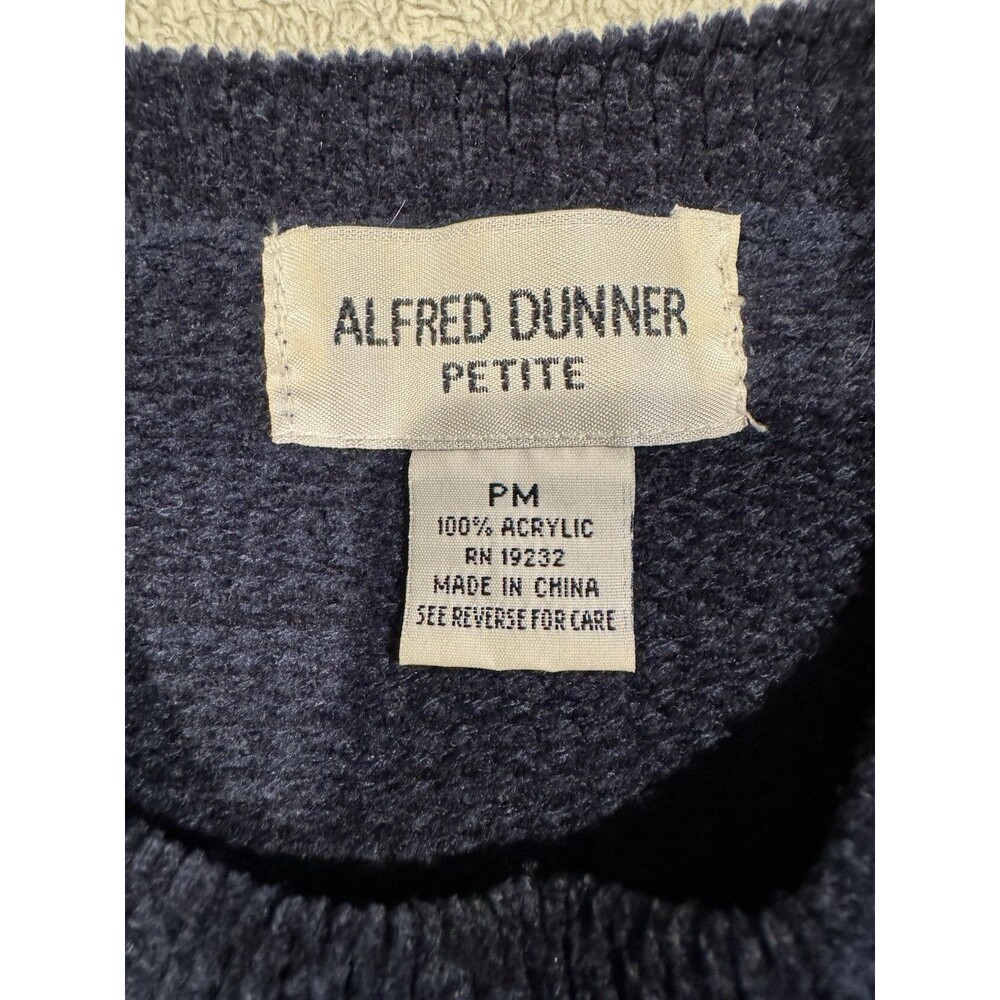 Vintage 90s 80s Alfred Dunner Color Block Chenille Sweater Women's Petite Medium - Picture 13 of 13